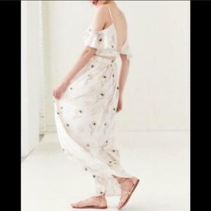 OML || NWOT Full length Silk Type Floral Skirt